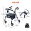 4 Wheel Rollator Walker Trolley Medical Rolling Walking Carousel 8