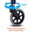 4 Wheel Rollator Walker Trolley Medical Rolling Walking Carousel 9