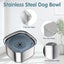 3L Dog Water Bowl 101oz Stainless Steel Dog Bowl No Spill Large Capacity Carousel 13