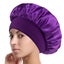Solid Color Shower Cap Women Satin Wide-Brimmed Bath Cap Reusable Shower Cap Carousel 3