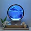 Moving Sand Art Picture Round Glass 3D Deep Sea Sandscape in Motion Display Flow Carousel 5