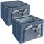 Storage Bins with Metal Frame - Stackable & Foldable Clothes Organizer Bags with Carousel 10