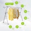 Foldable Clothes Rack Stainless Steel Garment Laundry Drying Airer Carousel 10