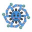 3PCS Deformation Robot Mechanical Octo-pus Gyroscope Toy Luminous Toy Carousel 3