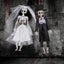 Poseable Hanging Skeleton Bride and Groom Halloween Decorations for Themed Parti Carousel 3