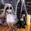 Poseable Hanging Skeleton Bride and Groom Halloween Decorations for Themed Parti Carousel 4