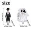 Poseable Hanging Skeleton Bride and Groom Halloween Decorations for Themed Parti Carousel 6