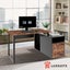 Computer Office Desk Bookcase Laptop Study Writing Table Bookshelf Workstation Carousel 5