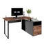 Computer Office Desk Bookcase Laptop Study Writing Table Bookshelf Workstation Carousel 8