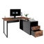 Computer Office Desk Bookcase Laptop Study Writing Table Bookshelf Workstation Carousel 10