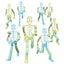 8PCS Skeleton Fidget Toys Finger Sensory Toys Fluorescent Carousel 5