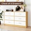 Chest of 6 Drawers Tallboy Dresser Bedside Table Storage Cabinet Unit TV Stand Carousel 3