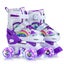 Kids Roller Skates Adjustable 4 Sizes 4 Light Up Wheels For Size26-33 Col. Carousel 3