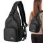 Crossbody Sling Backpacks Sling Bag for Men Women Hiking Daypack with Earphone H Carousel 6
