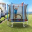 60IN Kids Trampoline w/ Jumping Basketball Ring Hoop Carousel 8