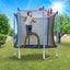60IN Kids Trampoline w/ Jumping Basketball Ring Hoop Carousel 9