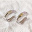 18K White-Gold Crystal Huggie Earrings "Justine" Carousel 2