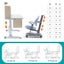 Children Kids Study Desk and Chair Set blue Height Adjustable Carousel 5