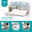 Children Kids Study Desk and Chair Set blue Height Adjustable Carousel 12