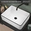 White Ceramic Basin Sink Bathroom Above Counter Hand Wash Bowl Vanity Rectangle Carousel 3