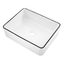 White Ceramic Basin Sink Bathroom Above Counter Hand Wash Bowl Vanity Rectangle Carousel 12