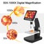 LCD Digital Microscope 4.3 inch Coin Microscope 50X-1000X Magnification Carousel 7