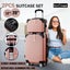 2PCS Luggage Suitcase Trolley Carousel 2
