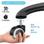 5pcs Replacement Office Chair Casters for Hardwood and Carpet Floors Carousel 6