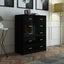 Tallboy 6 Chest of Drawers Storage Bedroom Cabinet Black Carousel 1