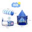 Kids Play Tent House Baby Crawl Tunnel Ball Pit with Basketball Hoop 3-In-1 Carousel 5