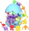 Suction Toys 40 Pcs Kids Bath Toys Sensory Toy Carousel 5