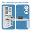 Computer Desk Bookcase Office Study Writing Laptop Table Shelving White Carousel 5