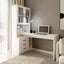 Computer Desk Bookcase Office Study Writing Laptop Table Shelving White Carousel 9