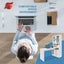 Computer Desk Bookcase Office Study Writing Laptop Table Shelving White Carousel 11