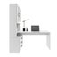 Computer Desk Bookcase Office Study Writing Laptop Table Shelving White Carousel 13