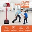 1.6m Kids Portable Basketball Hoop Stand System w/Adjustable Height Carousel 11