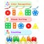 Montessori Toys for Age3+ Boys Girls,Wooden Sorting Stacking Toys for Todd Carousel 8