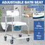 Aluminum Shower Toilet Commode Chair Bathroom Bedside Wheelchair Seat Carousel 3