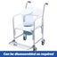 Aluminum Shower Toilet Commode Chair Bathroom Bedside Wheelchair Seat Carousel 6