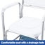Aluminum Shower Toilet Commode Chair Bathroom Bedside Wheelchair Seat Carousel 7