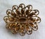 BEAUTIFUL VINTAGE SWIRLY FLORAL AMBER MULTI STONE GILT BROOCH Carousel 2