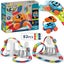 Race Tracks and LED Electric Anti-Gravity Race Car Toy 92pcs Bendable Rainbow Carousel 7