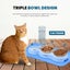 Cat Bowls for Food and Water Set, 3 Bowls Including Gravity Water Bowl Carousel 6