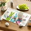 Spring Placemats 12x18 Inch Green Pink Rabbit Bunny Table Mats Carousel 3