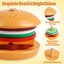 Montessori Toys Wooden Burger Sorting Stacking Toys For Toddlers Preschool Educa Carousel 5