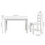 Wooden Table Set Chairs 5 Piece Dining Kitchen Pine Wood Furniture Rectangular Carousel 2