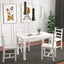 Wooden Table Set Chairs 5 Piece Dining Kitchen Pine Wood Furniture Rectangular Carousel 4