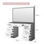 Dressing Table Makeup Vanity Dresser with Mirror Home Bedroom Furniture White GY Carousel 3