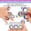 9Pcs Magnetic Rings Fidget Toy Set,Idea ADHD Anxiety Decompression Magnetic Carousel 7