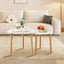 Wood Coffee Table Set 2 Nest Sofa Bed Side Dining Nightstand Cocktail Tea Cafe Carousel 5